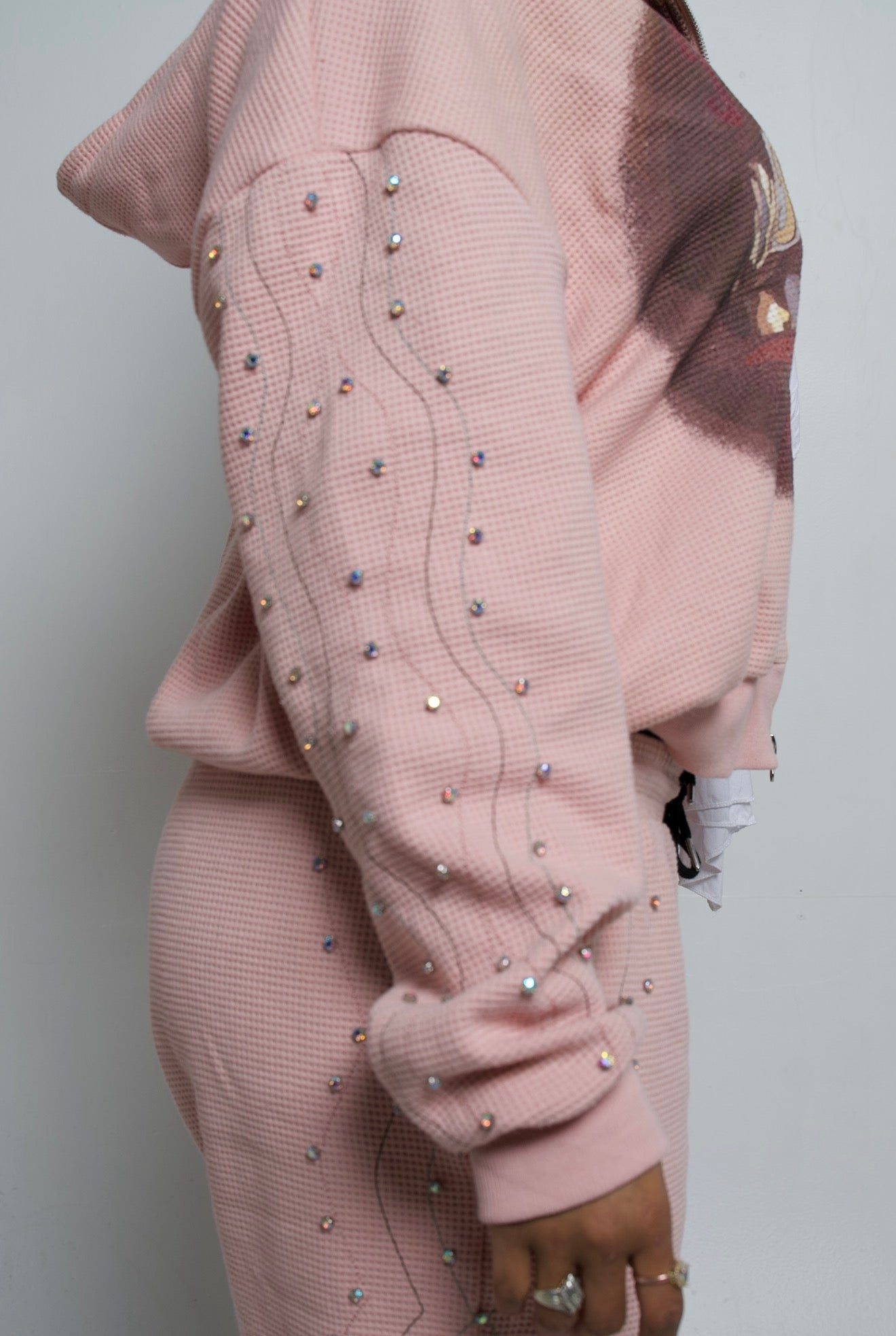 ‘Just Kiss & Tell” Pink Zip-up